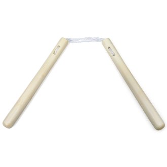 Nunchaku White Wax Round With Cord