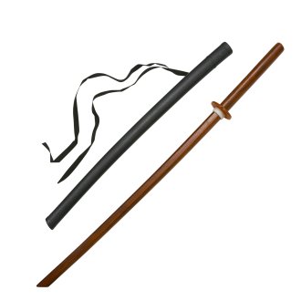 Wooden Red Beech Wood Bokken With Plastic Scabbard