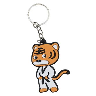 Childrens Taekwondo Tiger Rubber Key Chain ( H562 )