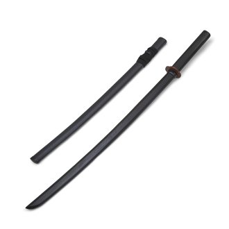 Wooden Bokken Black - With Free Plastic Scabbard