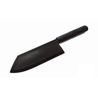 Black TPR Rubber Kitchen Meat Cleaver Knife V2 - 12.6"
