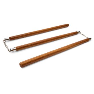 Natural Hardwood Three-Section Staff - Traditional San Setsu Kon - Wooden Three  Sectional Staffs