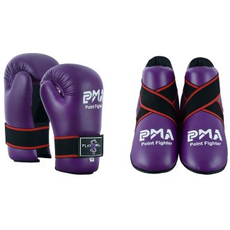 Semi Contact Sparring Gloves & Boots Set - Purple