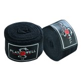 Boxing Elasticated Cotton Black Hand Wraps - 5M