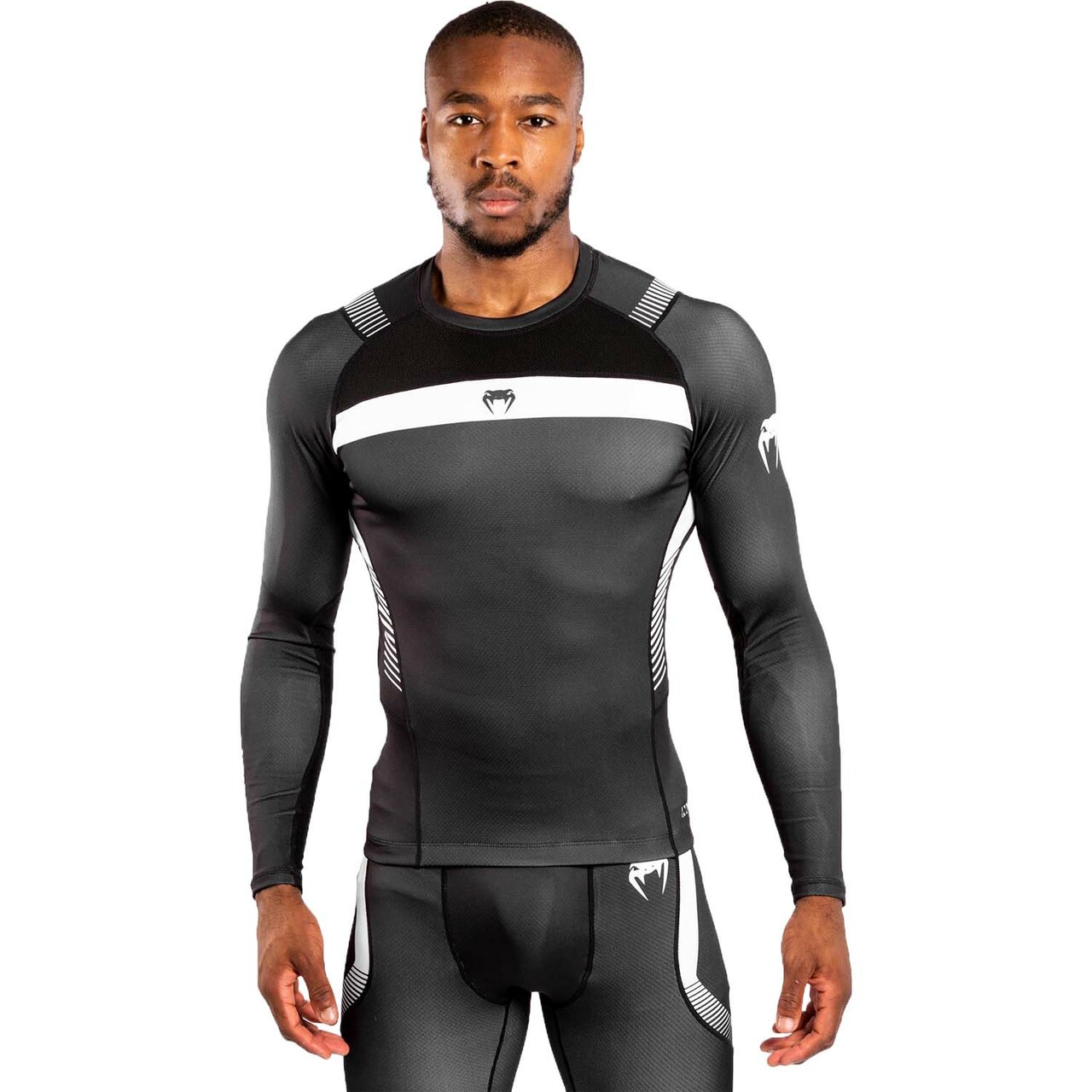 Venum No Gi Grappling Black/White Compression Rash Guard