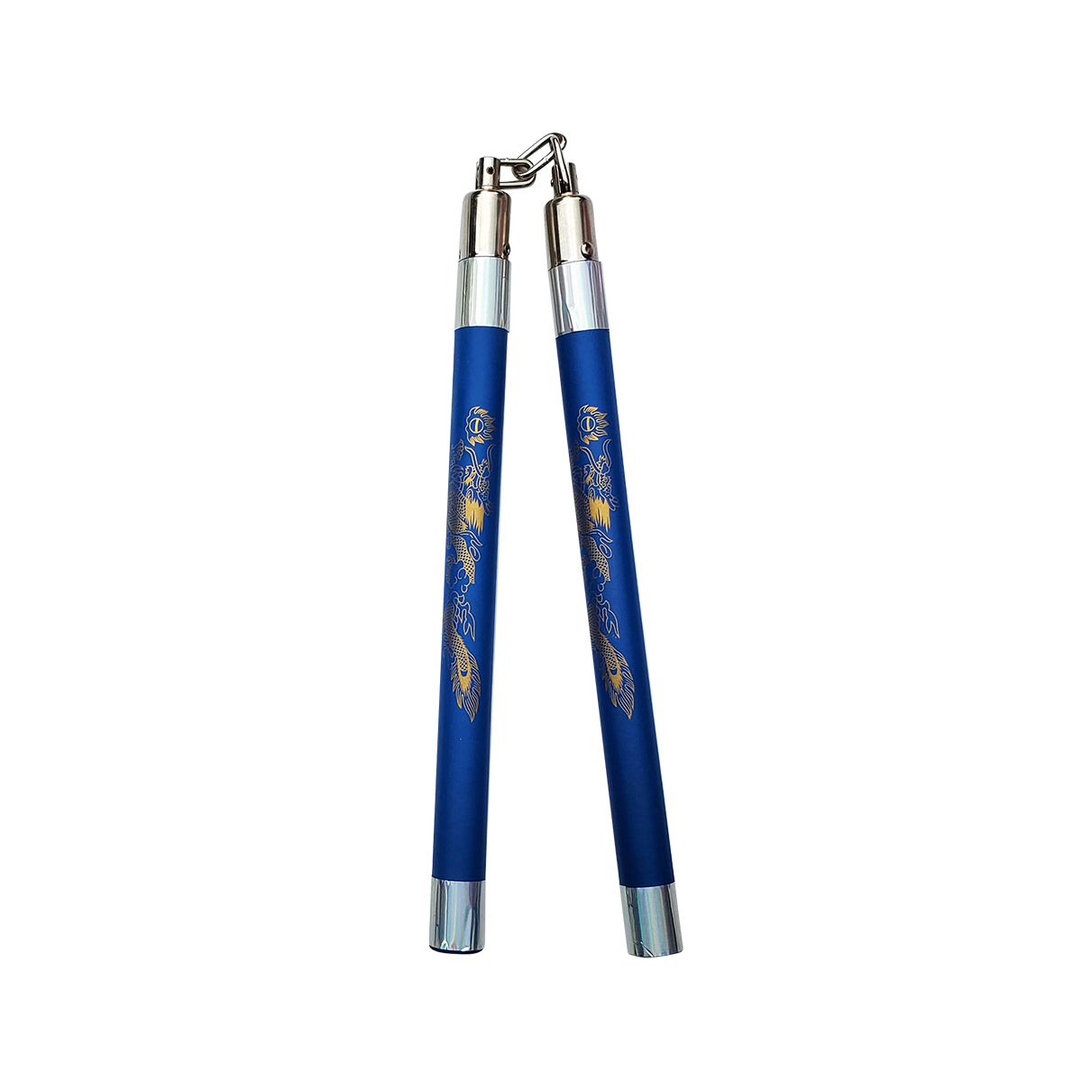 Deluxe Foam Speed Nunchucks With Chain - Blue/Silver - 11\"